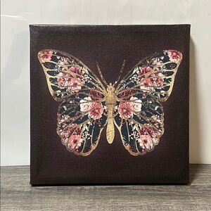 Floral Butterfly Canvas Art